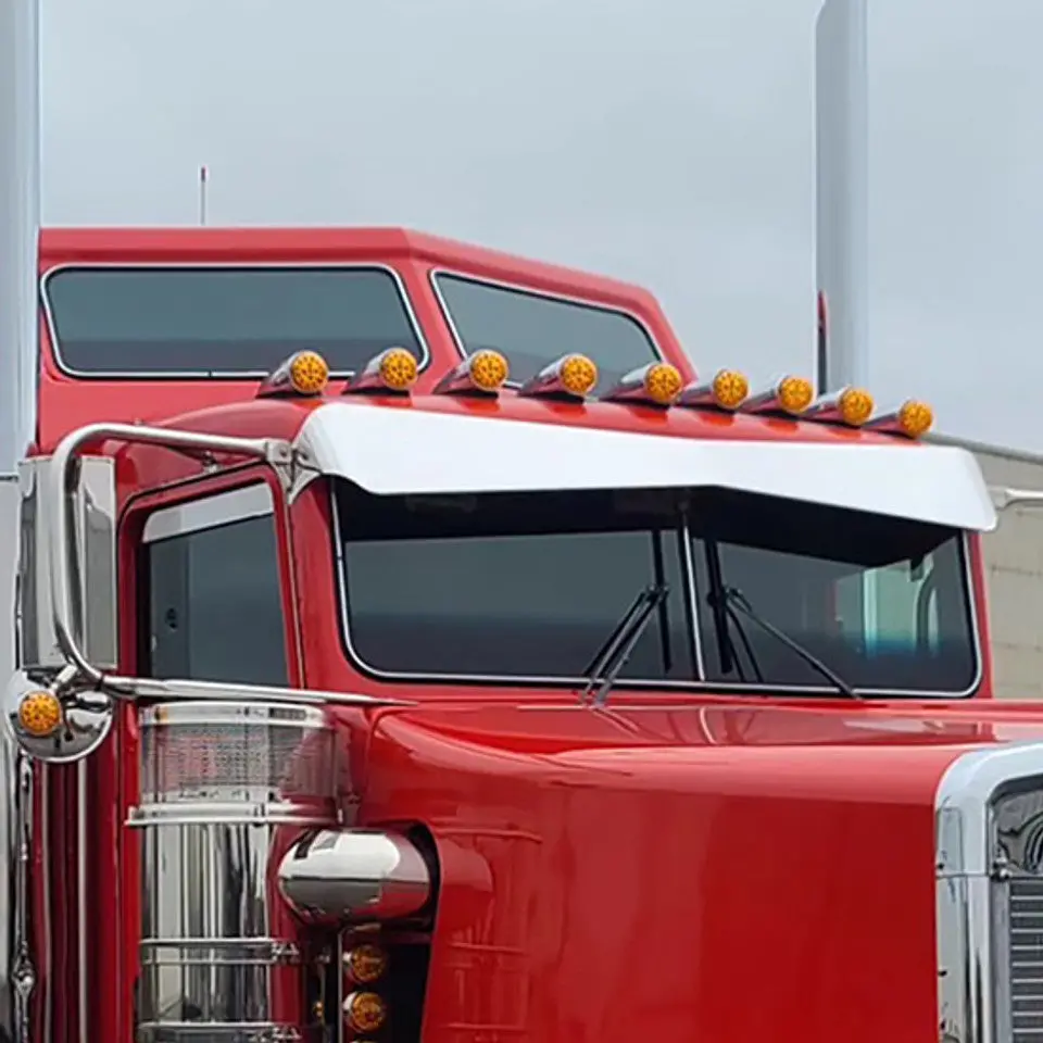 2 Piece Window Bus Glass For 2004- Older Style Kenworth W900b, W900l W/ Flat Glass #Kw-Bg-Fg-Os 1