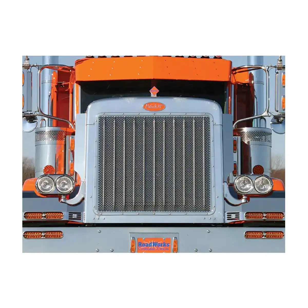 Rw-35139-36 (379 Extended Hood) Punched Grille Insert W/Horizontal Peterbilt Oval Holes 1