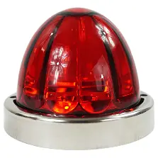 Legendary 3 Inch Watermelon Light, Ss Curved  Bezel- Red Led / Red Glass Lens 23003Rr-2 1