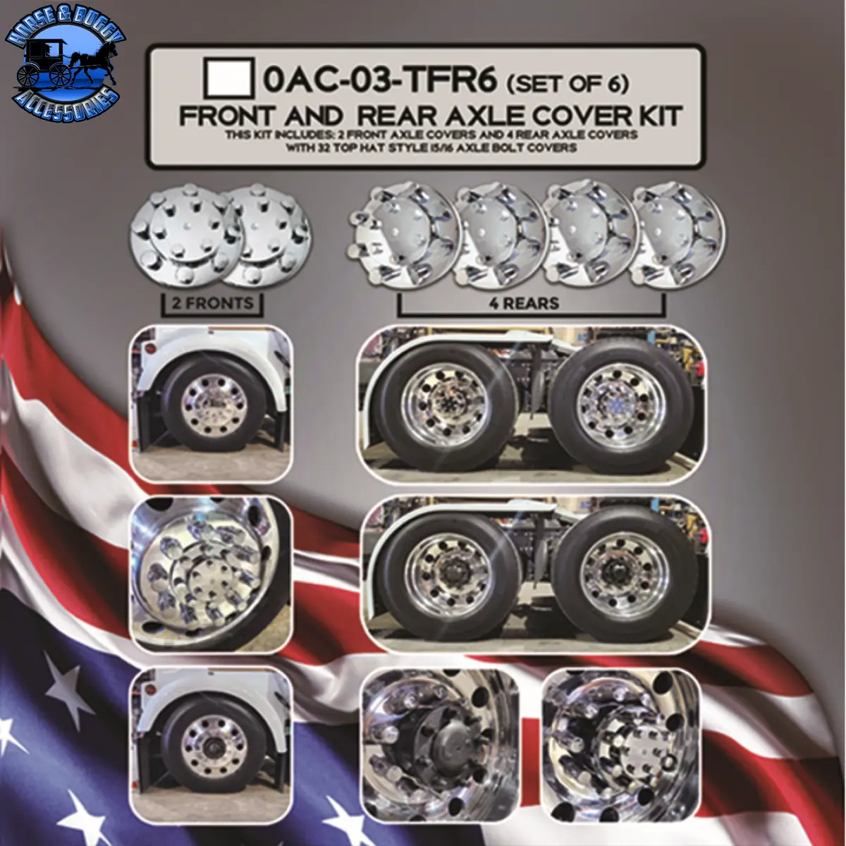 Lifetime Nut Cover Kits. Rear Hub Covers With Top Hat Lug Nuts  Set Of 6 Or 4 1