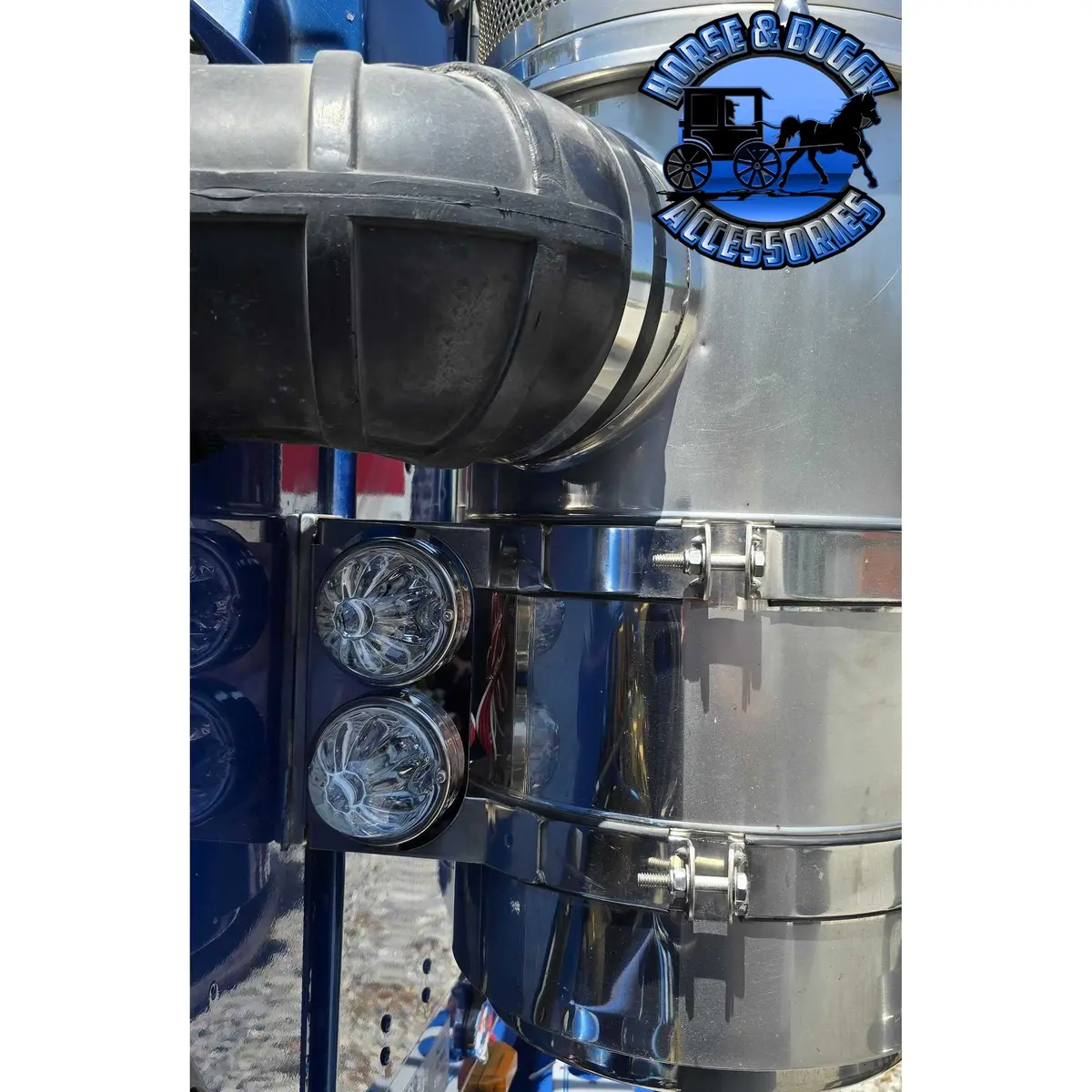 Ss-1726 Front Kenworth Radius Style Bracket (2) Watermelon Light Holes (Sold In Pairs) 1