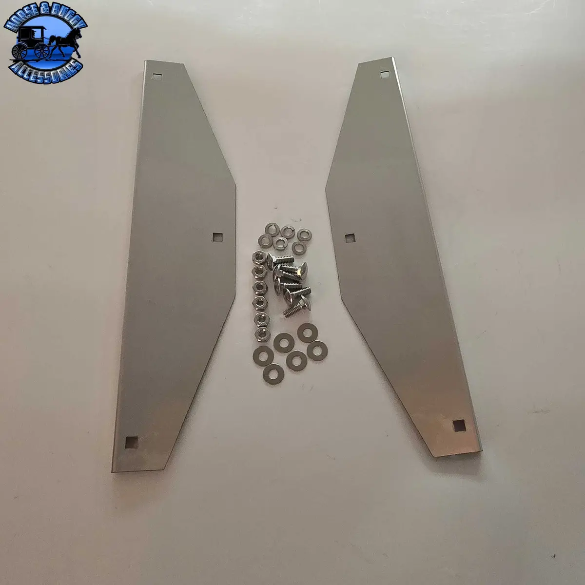 14" Stainless Steel Mudflap Weights Weights W/Hardware Universal (Sold In Pairs) #Ss-1414 1