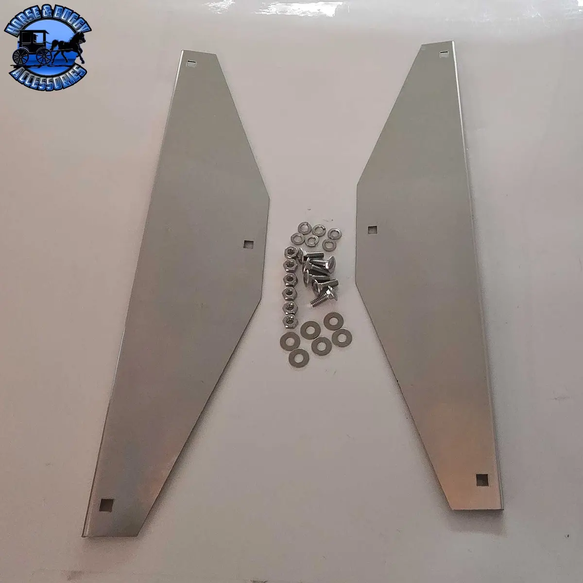 18" Stainless Steel Mudflap Weights (Sold In Pairs) W/Hardware Bolt Universal #1418 2
