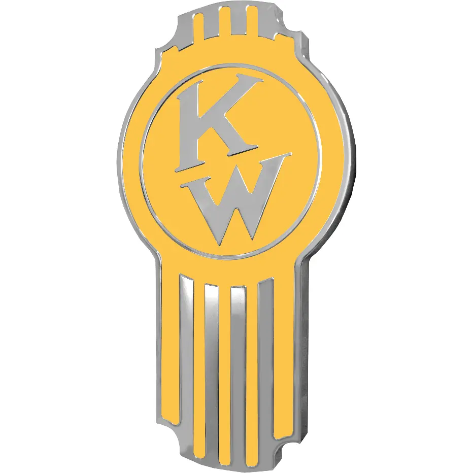 Kenworth Emblem Engraved Old Style Yellow 220 1