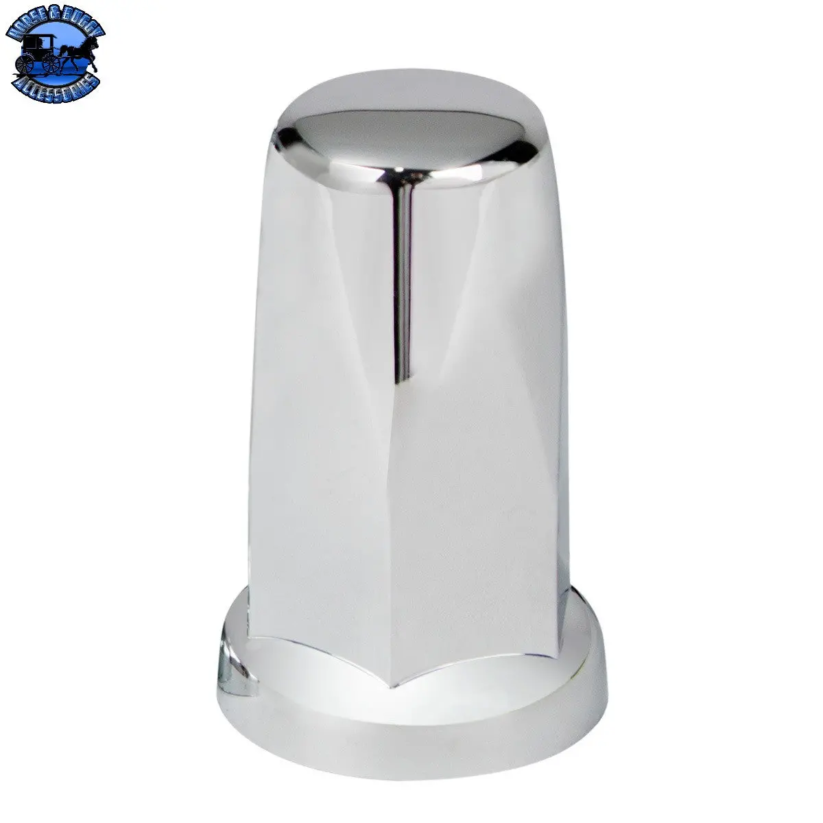 Up-10059B 33Mm X 3-1/4" Chrome Plastic Tall Nut Cover With Flange - Push-On (Bulk) 1