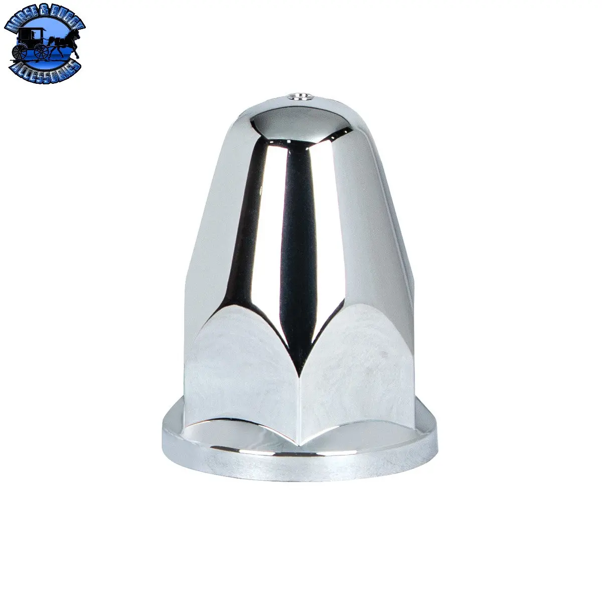 Up-10060B 33Mm X 2-5/8" Chrome Plastic Bullet Nut Cover With Flange - Push-On (Bulk) 1