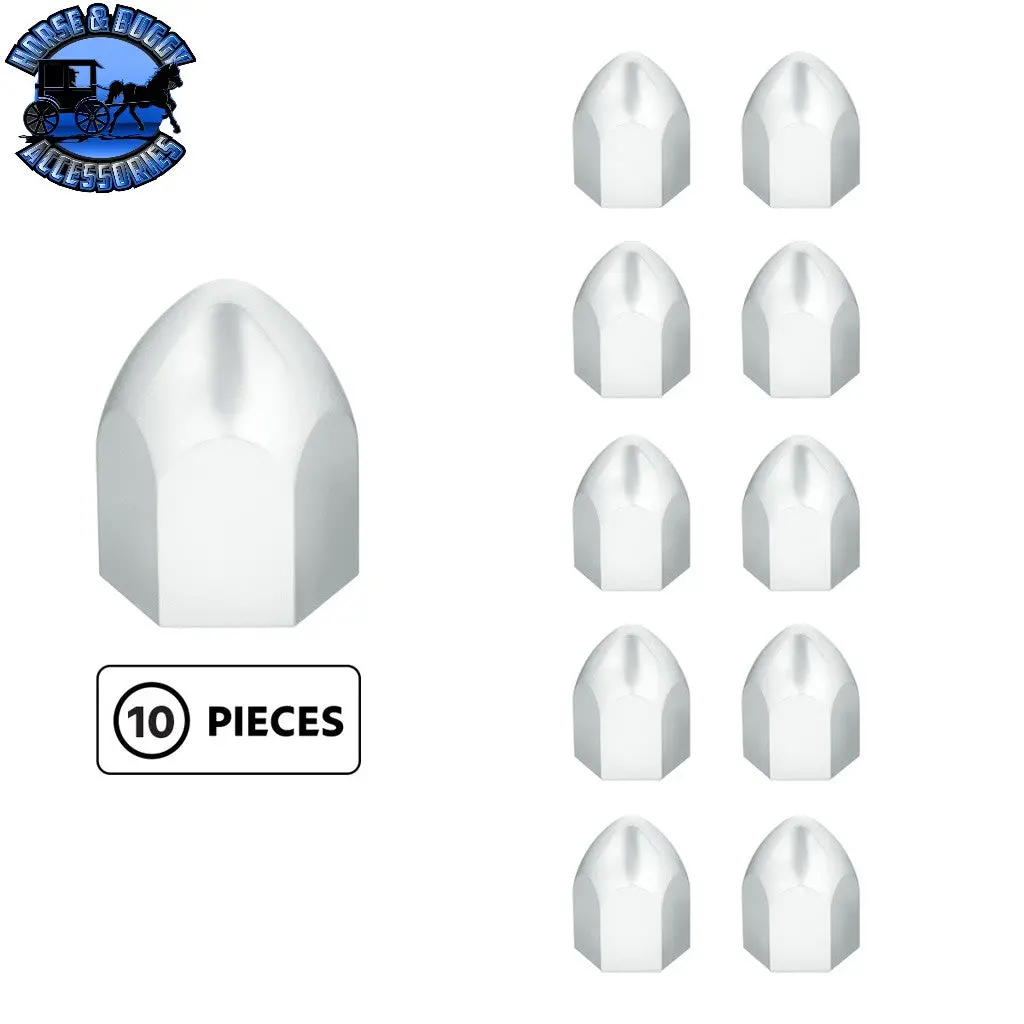 Up-10062P 1" X 1 5/8" Chrome Plastic Bullet Nut Cover - Push-On (10 Pack) 1