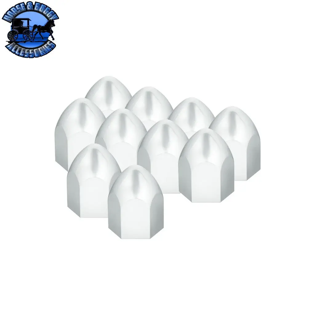 Up-10062P 1" X 1 5/8" Chrome Plastic Bullet Nut Cover - Push-On (10 Pack) 2