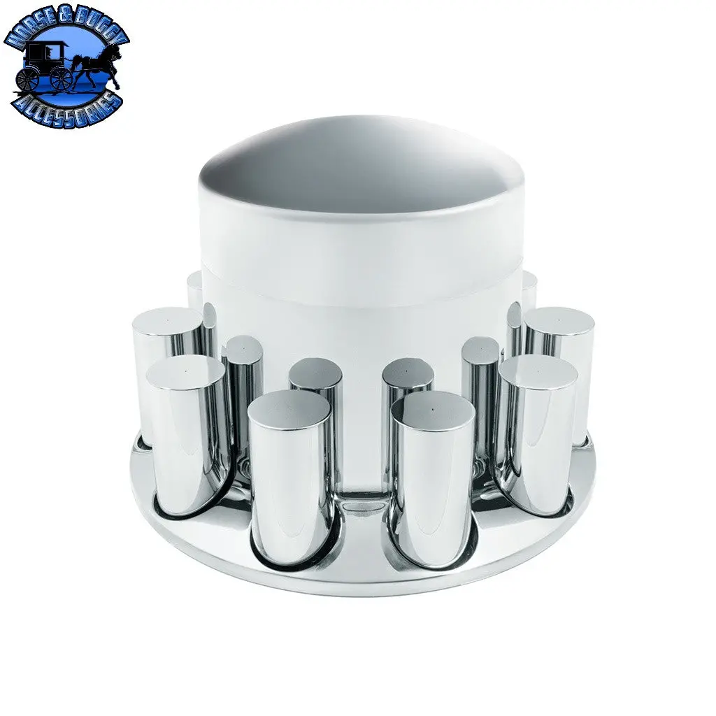 Up-10373 Chrome Plastic Extra Tall Rear Axle Cover With 33Mm Thread-On Tall Cylinder Nut Covers 1