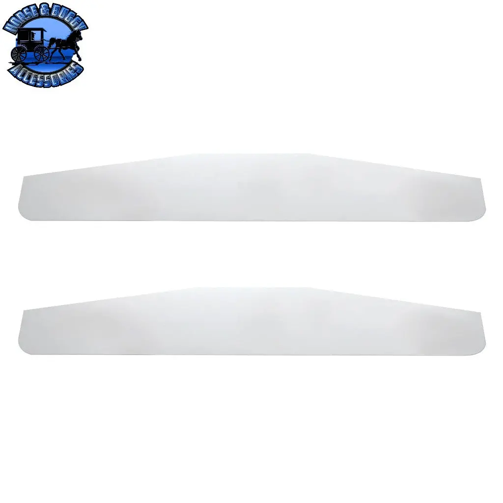 Up-10411Cb 4" X 24" Chrome Standard Bottom Mud Flap Plate - Welded Stud (Pair) 1