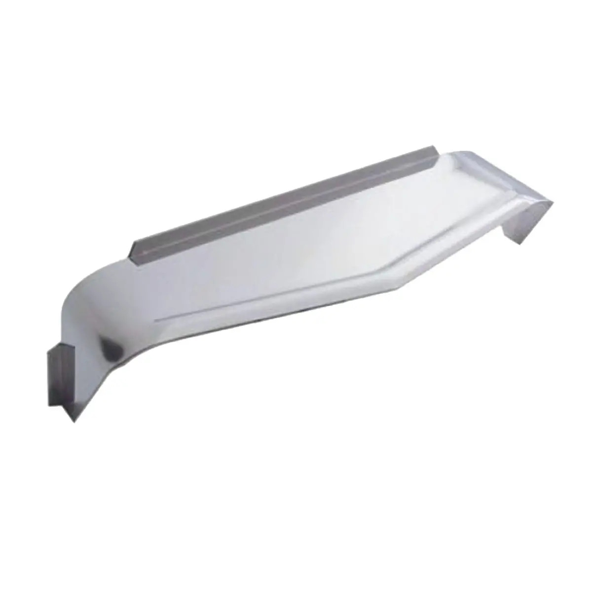 Stainless Steel Visor For 5" X 7" Rectangular Headlight, Ribbed Lip Style #10473 1