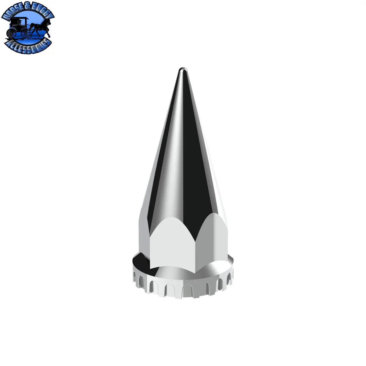 Up-10586B 33Mm X 4-3/4" Chrome Super Spike Nut Cover - Push-On (Bulk) 1