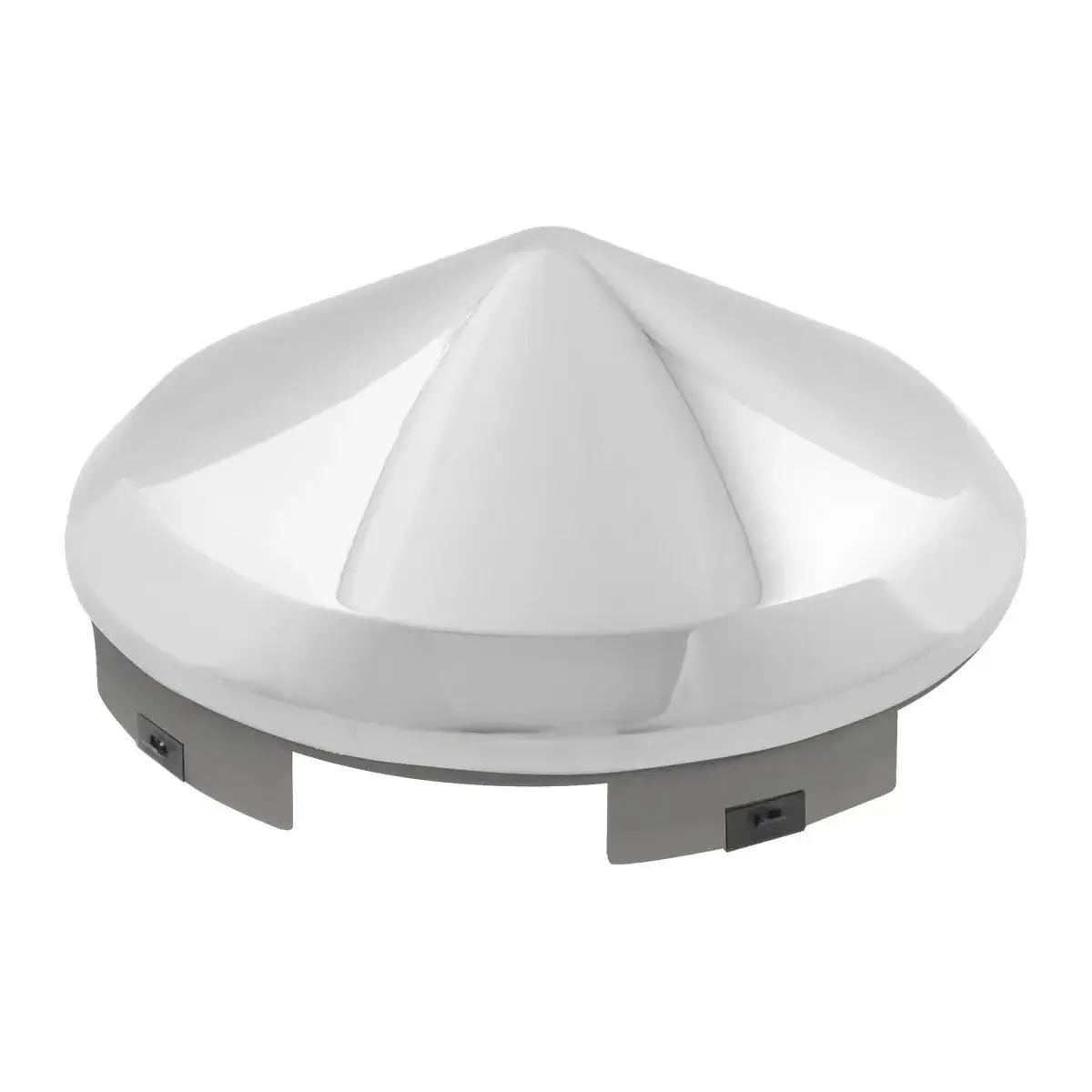 10752 Stainless Steel Front Hub Cap (Pointed) Universal 1" Lip 10752 1