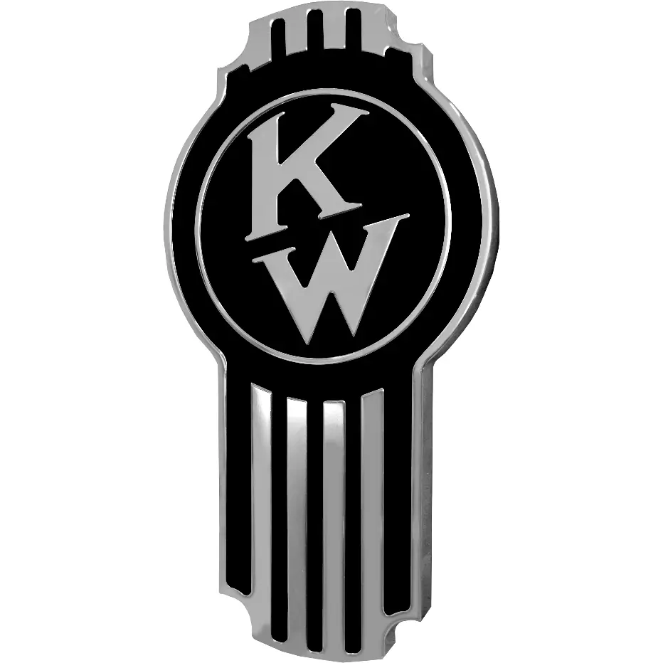 Ck-Eemkwot-6090 Kenworth Emblem Engraved Old Style - Black/Chrome 190 1