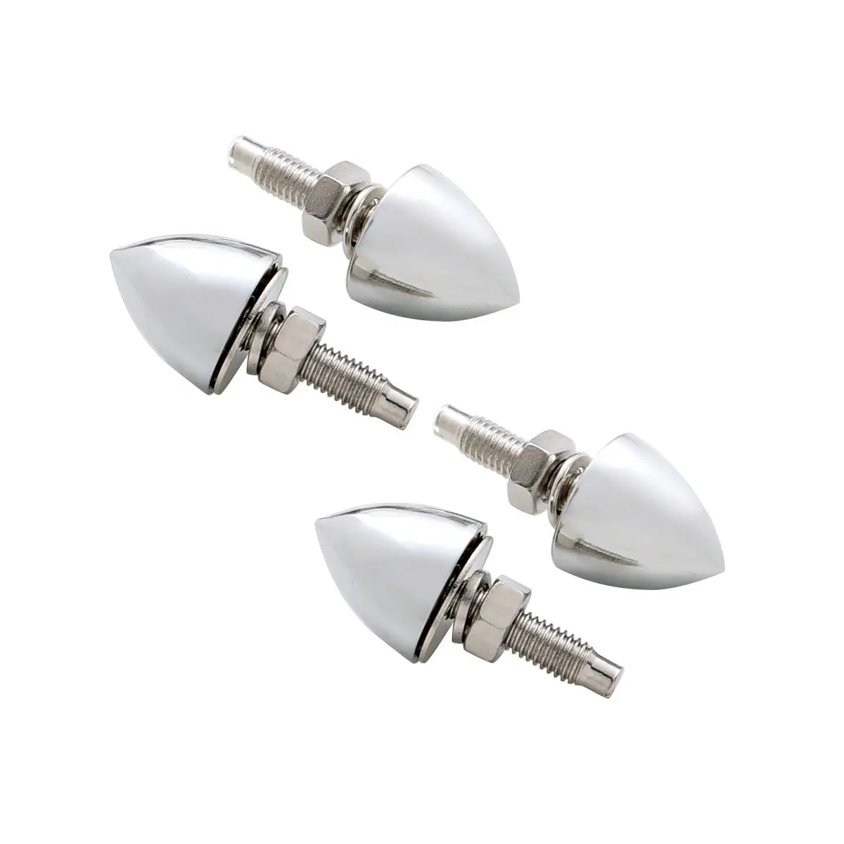 Chrome Bullet License Plate Fastener (4-Pack) #10889 1