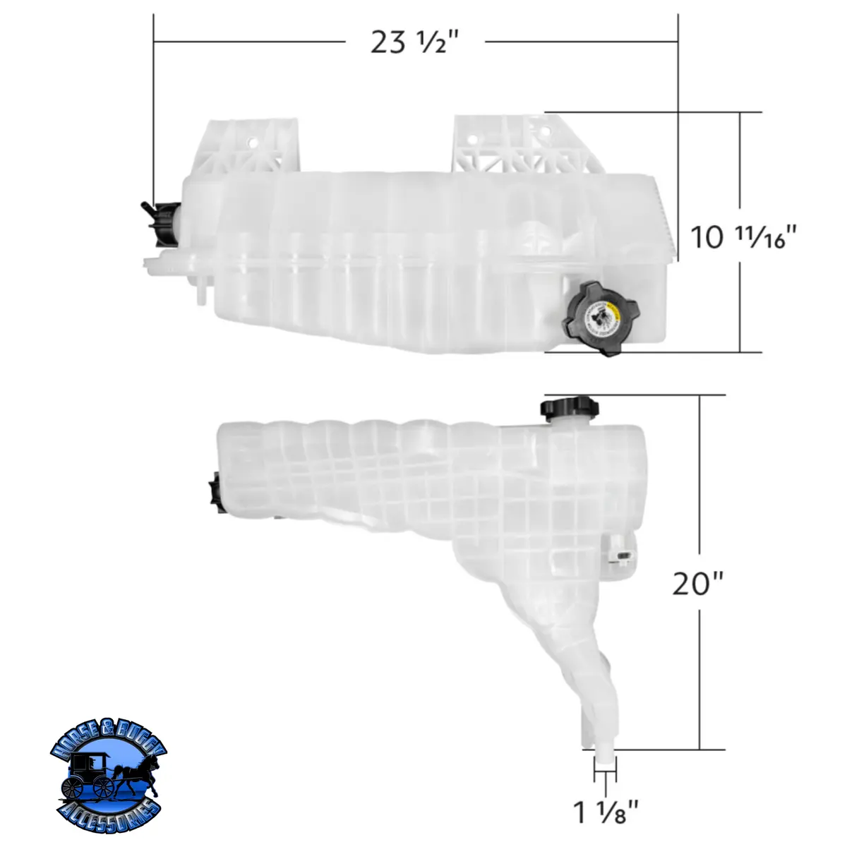 Pressurized Coolant Reservoir & Coolant Level Sensor For 2013-2021 Kenworth T680 #26000 1