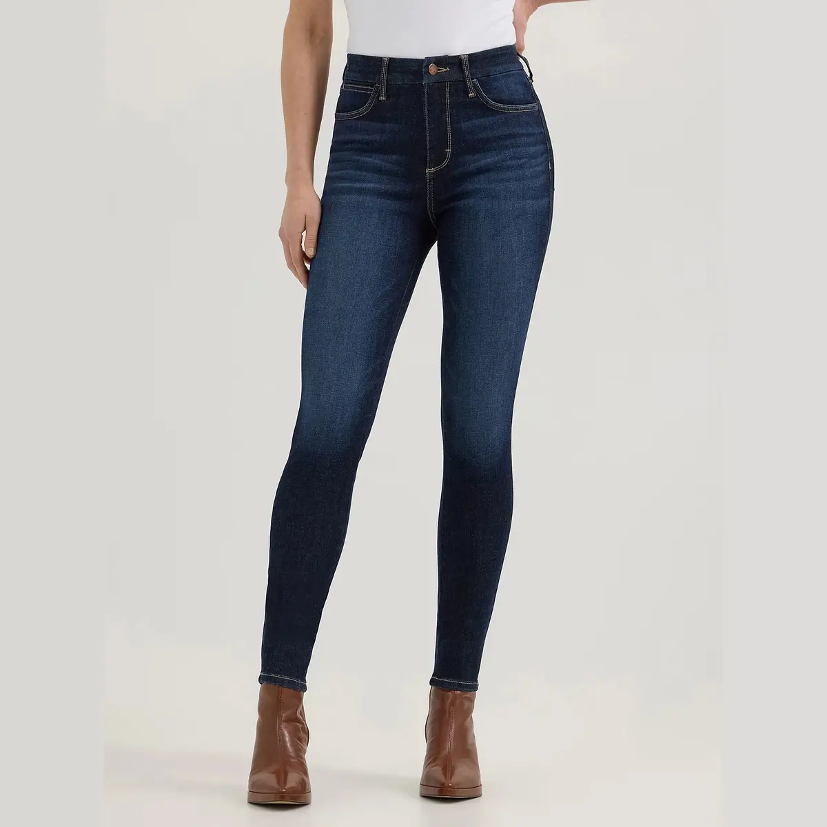 Wrangler Bespoke Skinny High Rise Jeans In Rae 5