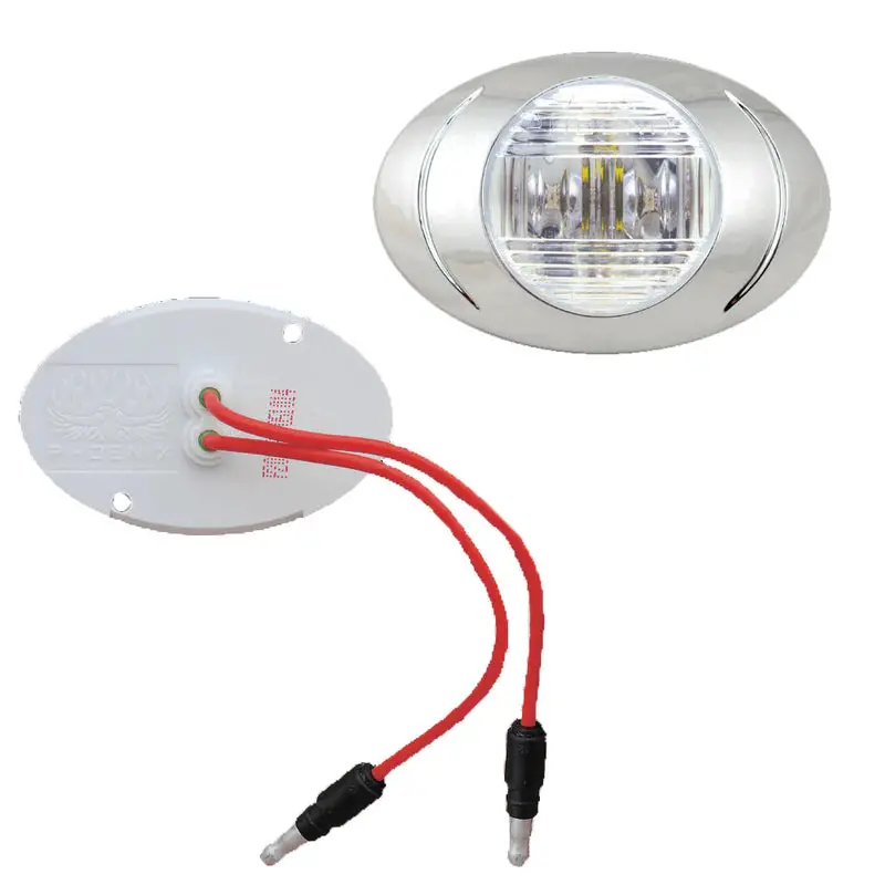 P201335 Lite Kit P3 Red Led Cl Lens W/Chrome Bezel - .180 Bullet 1