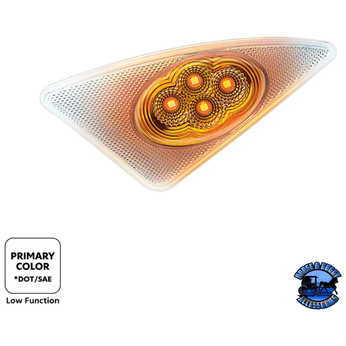 Double Fury 4 Led Fender Signal Light For 2008-2017 Kenworth T660 (Choose Color)(Choose Side) 2
