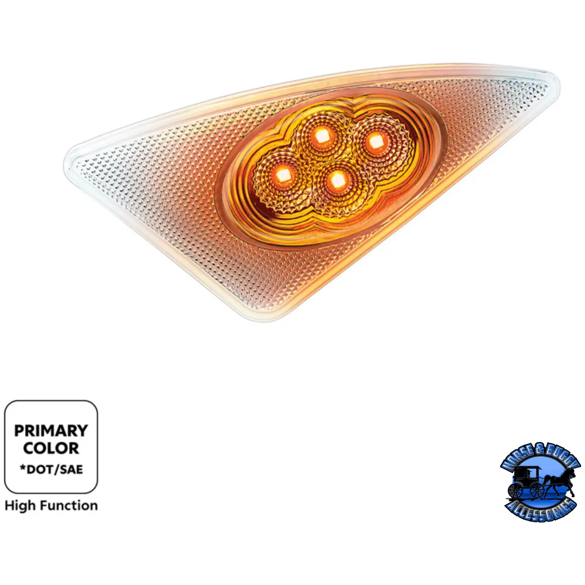 Double Fury 4 Led Fender Signal Light For 2008-2017 Kenworth T660 (Choose Color)(Choose Side) 3