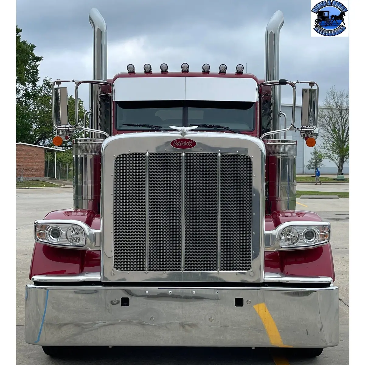 Peterbilt 12'' Rollin Low Straight Bottom Sun Visor #1003 1