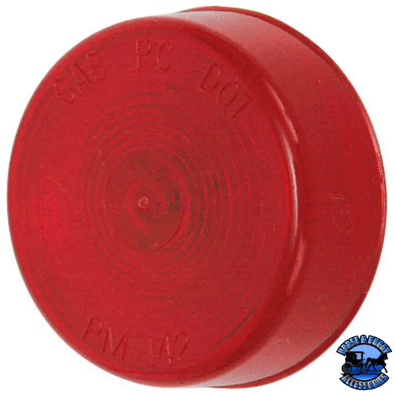 142R Incandescent Marker/ Clearance, Pc-Rated, Round, 2.5″, Red, Poly Bag 1