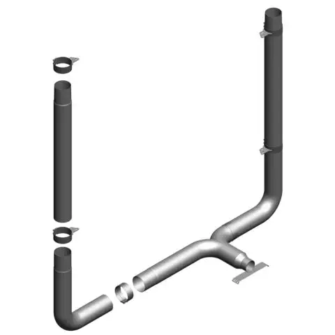 P379-6-03 Post-2003 6" Kit W/ Large Diameter Y Pipe 1