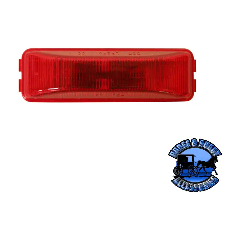 154R Red Incandescent Marker/ Clearance, Pc-Rated, Rectangular, 3.91″X1.20″ 1