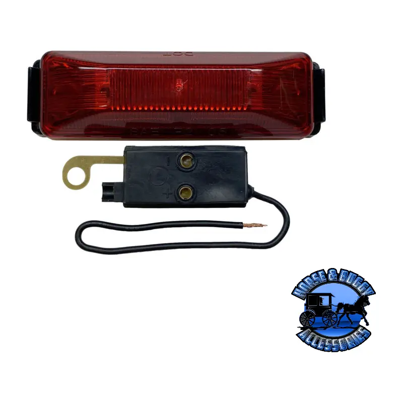 161Kr 4″X1.25″, Red Led Marker/ Clearance, P2, Rectangular, Kit 1