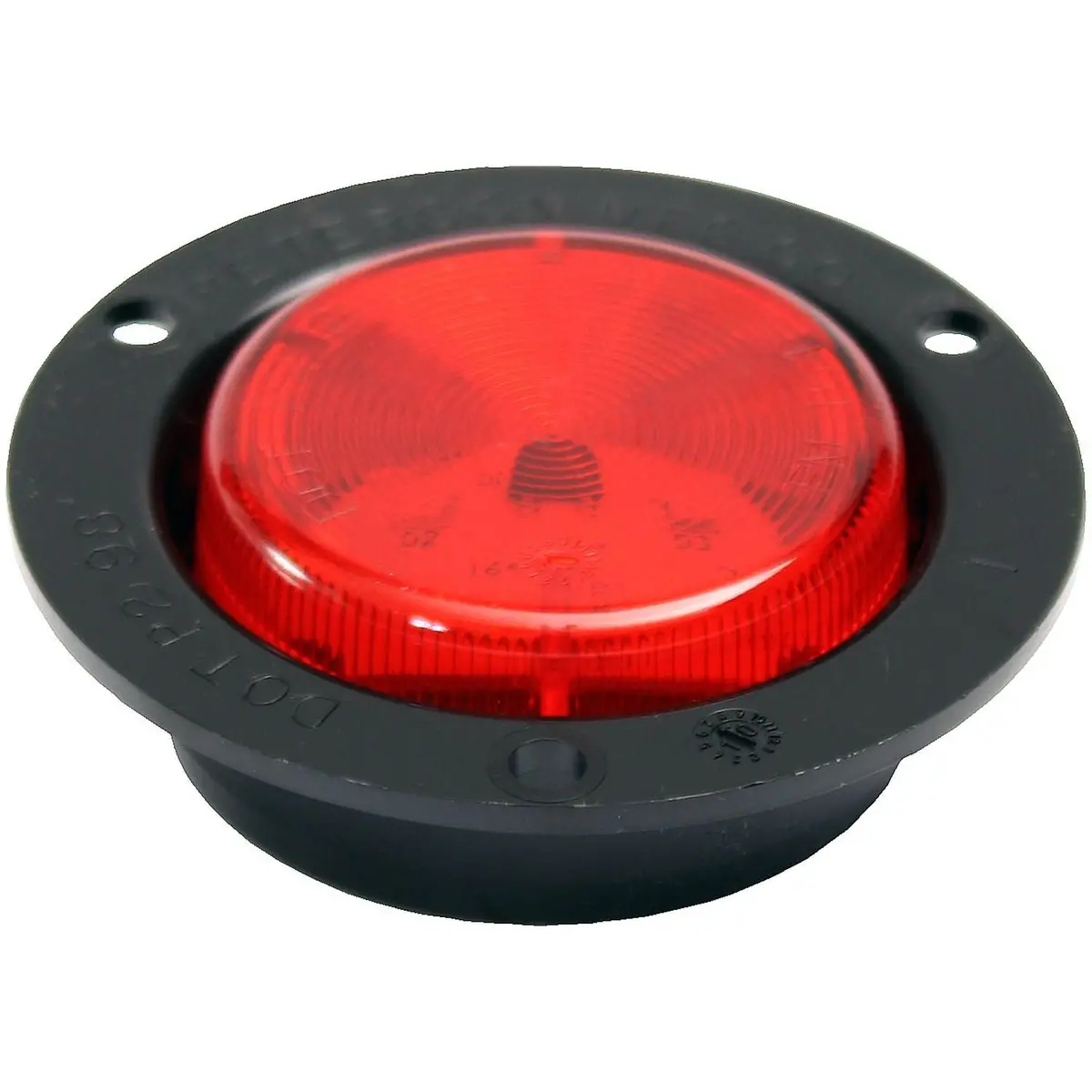 #M164fr  Red Flange Mount 2" Standard 2-Prong Plug 1