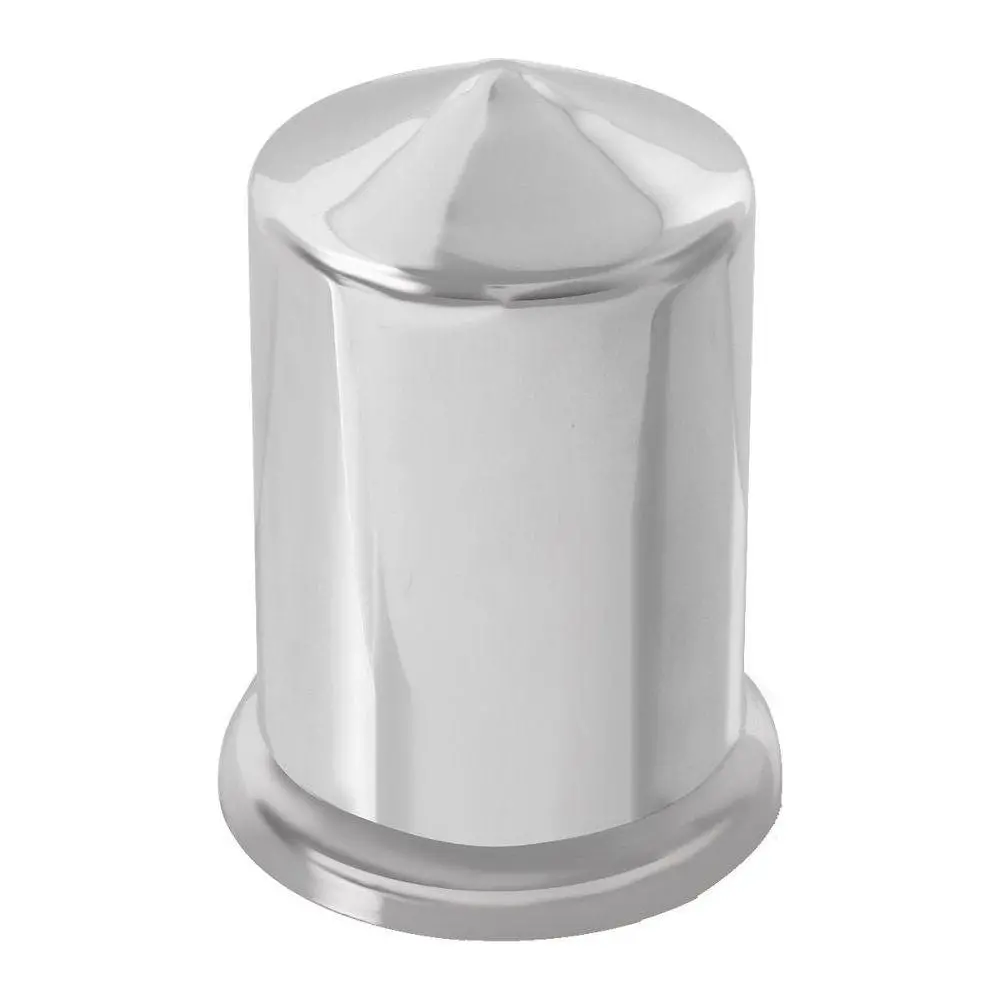 Cr. Plastic Pointed Nut Cover W/ Flange, 1.5"X2-15/16" 1