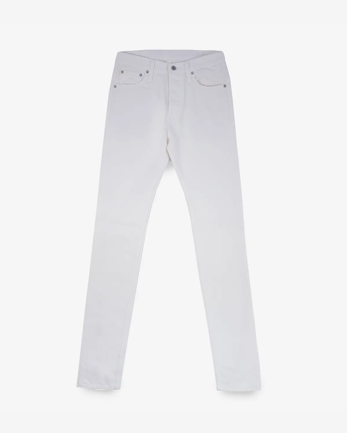 13.5Oz Denim Slim Tapered Cut Jeans - White 1