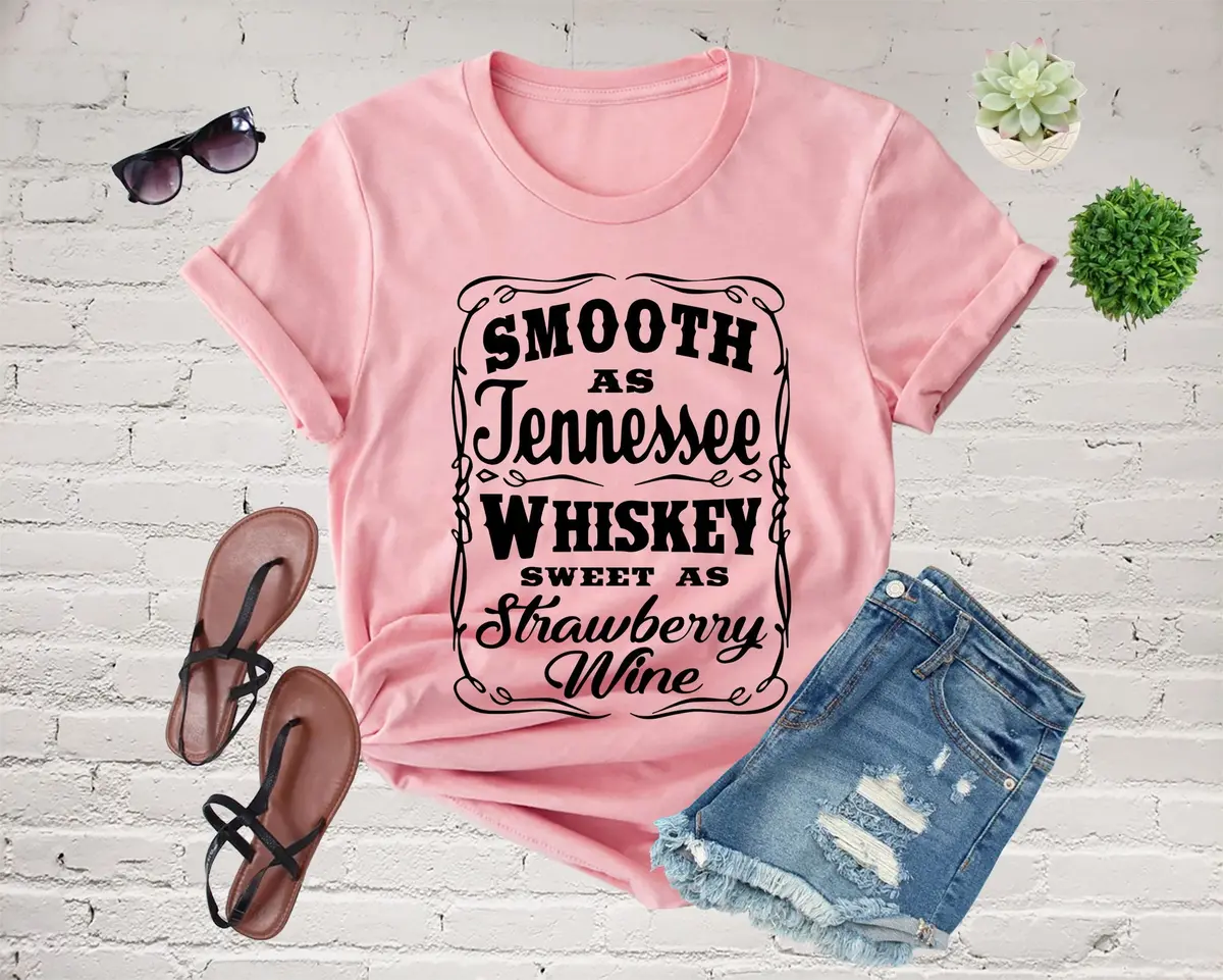 Smooth As Tennessee Whiskey Graphic T-Shirt Tee At Bourbon Cowgirl 1