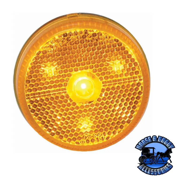 173A 2.5" Amber Led Marker/ Clearance, P2, Round, W/Reflex 1