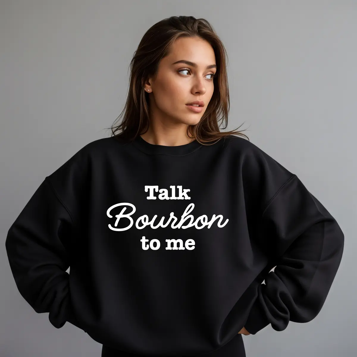 Talk Bourbon To Me Crewneck Sweatshirt 1