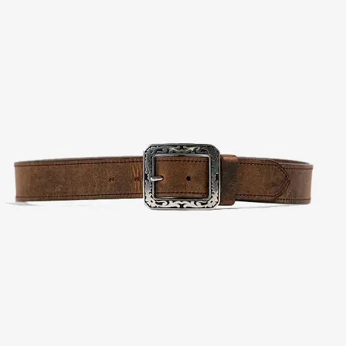 The Justin Leather Belt In Brown 1