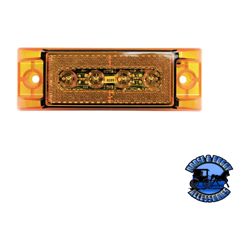188A 6"X2" Amber Led Marker/ Clearance, P2, Rectangular 1