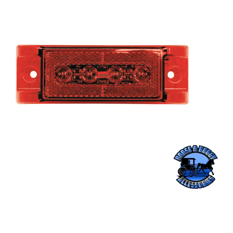 188R 6"X2" Red Led Marker/ Clearance, P2, Rectangular 1