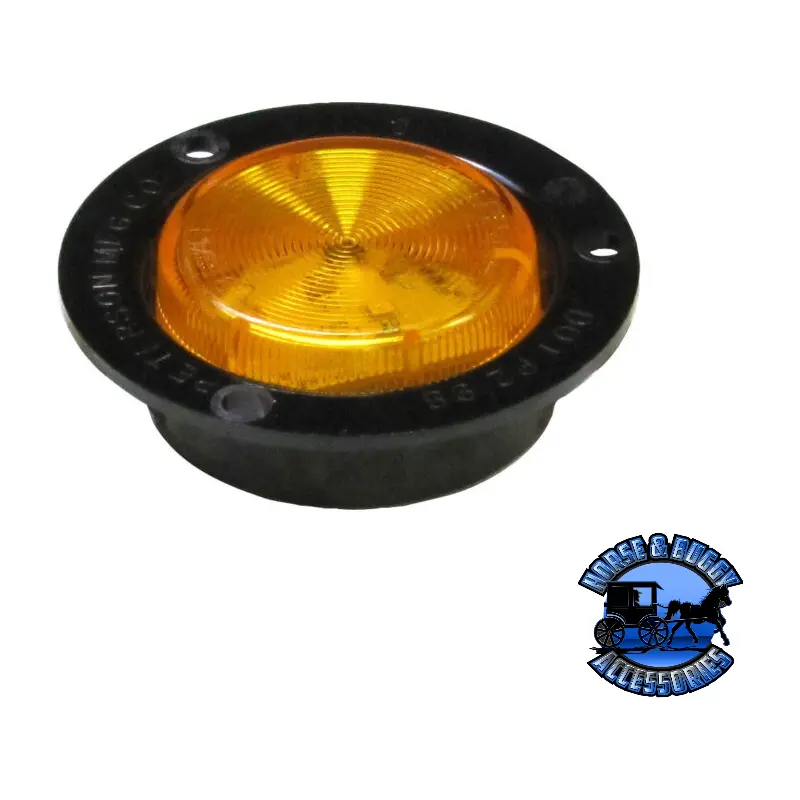 194Fa 2" Amber Led Marker/ Clearance, P2, Round, Amp, W/ Flange 1