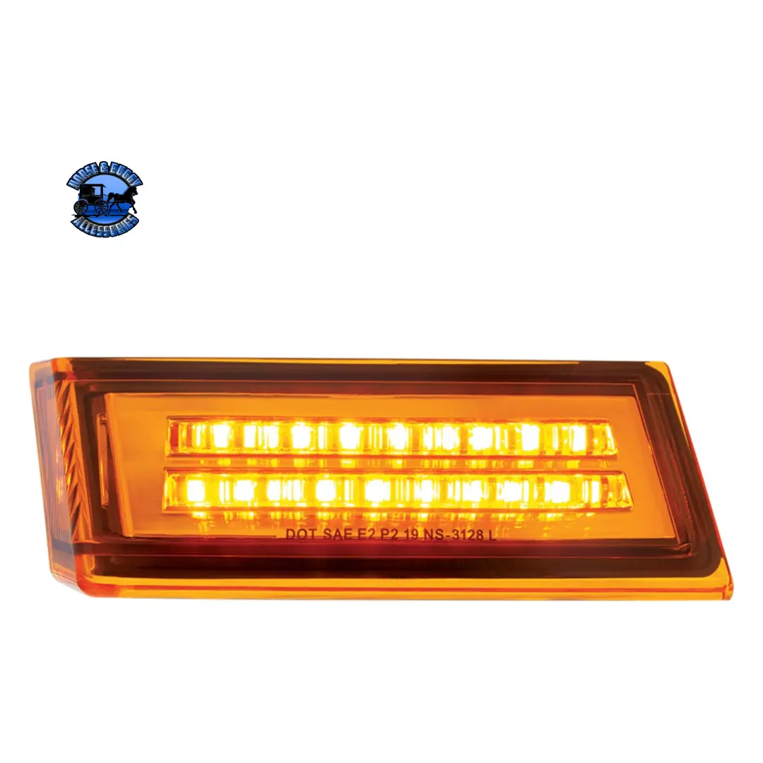35 Led Sequential Turn Signal Light For 2018-2024 Freightliner Cascadia - Amber Led/Amber Lens (Choose Side) 1