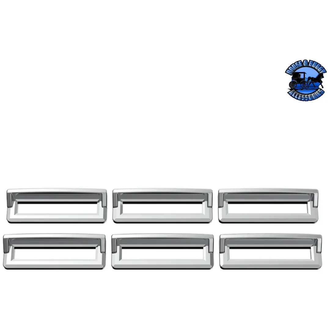 Chrome Plastic Switch Label Covers With Visor For Freightliner Classic/Fld (6-Pack) #40958 1