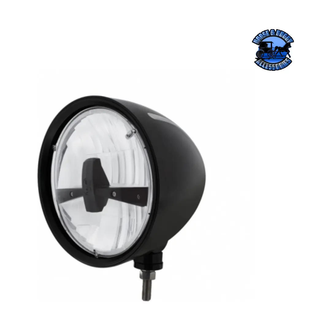 Black "Billet" Style Groove Headlight 5 Led Bulb - Blackout #32676 1
