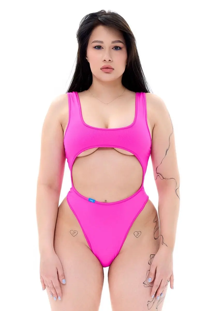 Mæd Siren Bodysuit - Matte Pink 1
