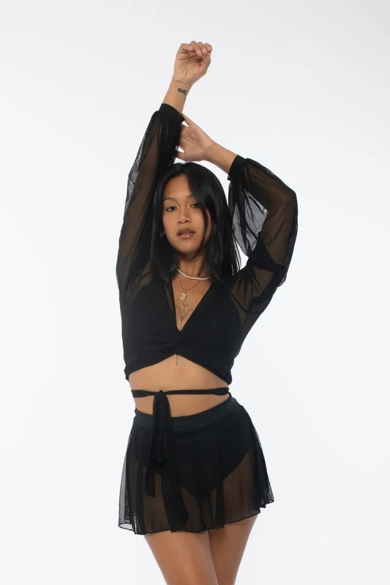 Rev Activ Mesh Skirt Bottoms  - Black 1