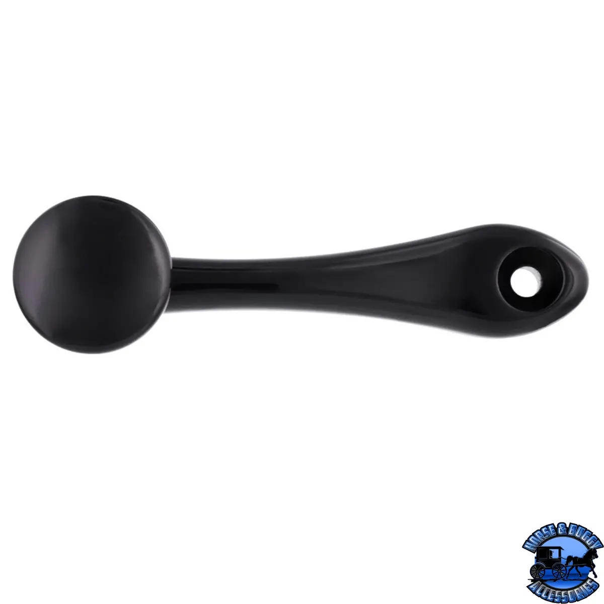 24037  Black Die-Cast Window Crank With 16-Spline 7/16” Od Adapter - Plain #24037 1