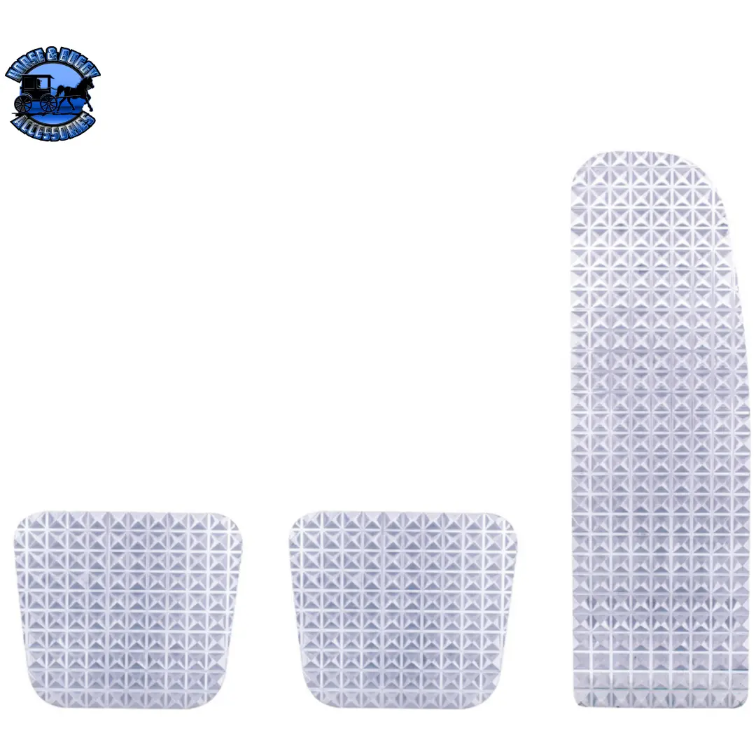 Chrome Billet Aluminum Diamond Pedal Set For 2008-2017 Freightliner Cascadia/Coronado/M3 #70361 1