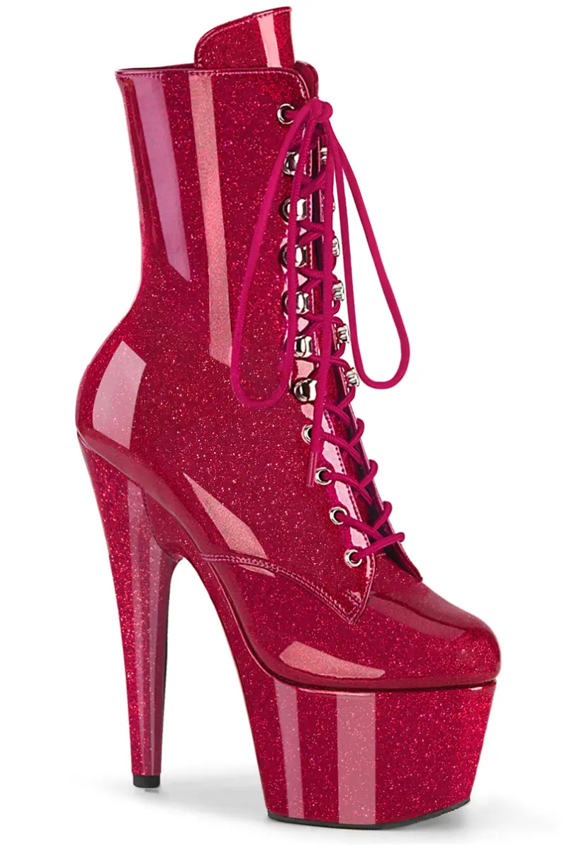 Pleaser Usa Adore-1020Gp 7Inch Boots - Fuchsia Glitter (Uk2 Only) 1