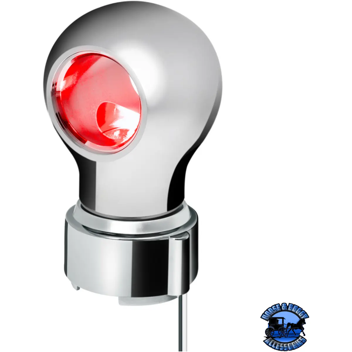 Thread-On Charlotte Style Gearshift Knob With Led 9/10 Speed Adapter (Choose Finish)(Choose Led Color) 4