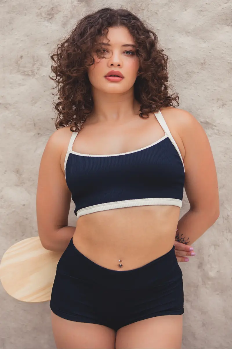 Sorte Dynamique Top - Black/Off White 1