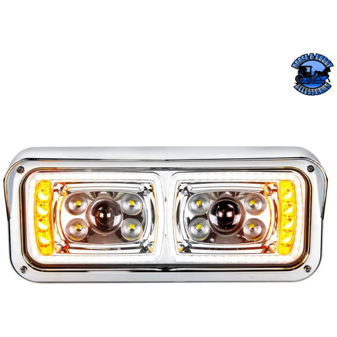 10 High Power Led Projection Headlight With Led Turn Signal & Position Light Bar (Choose Side) (Choose Color) 1